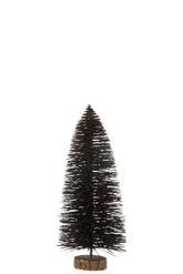 Kerstboom Deco Plastiek Glitter Zwart Medium